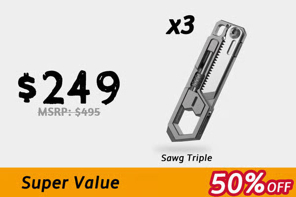 Sawg — Saw, Knife, Wrench, Pry Bar. Compact & Slim