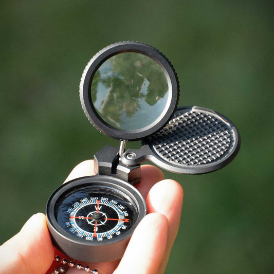 Loki-Nav: Replaceable Compass, Rotatable Loupe & 3-in-1 Cap | Titanium EDC