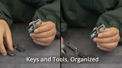 Double Q: World’s First Dual Quick-Release Keychain | Titanium EDC