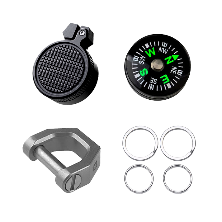 Loki-Nav: Replaceable Compass, Rotatable Loupe & 3-in-1 Cap