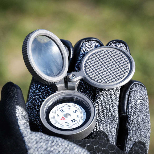 Loki-Nav: Replaceable Compass, Rotatable Loupe & 3-in-1 Cap | Titanium EDC