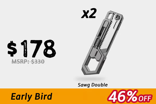 Sawg — Saw, Knife, Wrench, Pry Bar. Compact & Slim