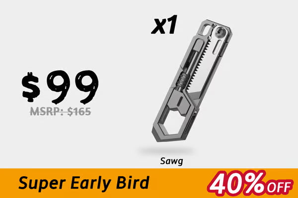 Sawg — Saw, Knife, Wrench, Pry Bar. Compact & Slim