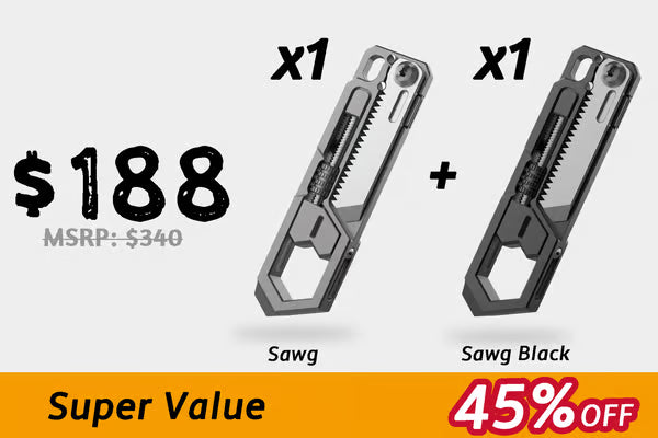Sawg — Saw, Knife, Wrench, Pry Bar. Compact & Slim