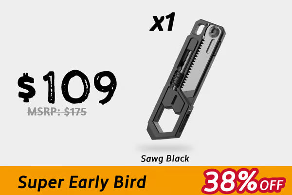 Sawg — Saw, Knife, Wrench, Pry Bar. Compact & Slim